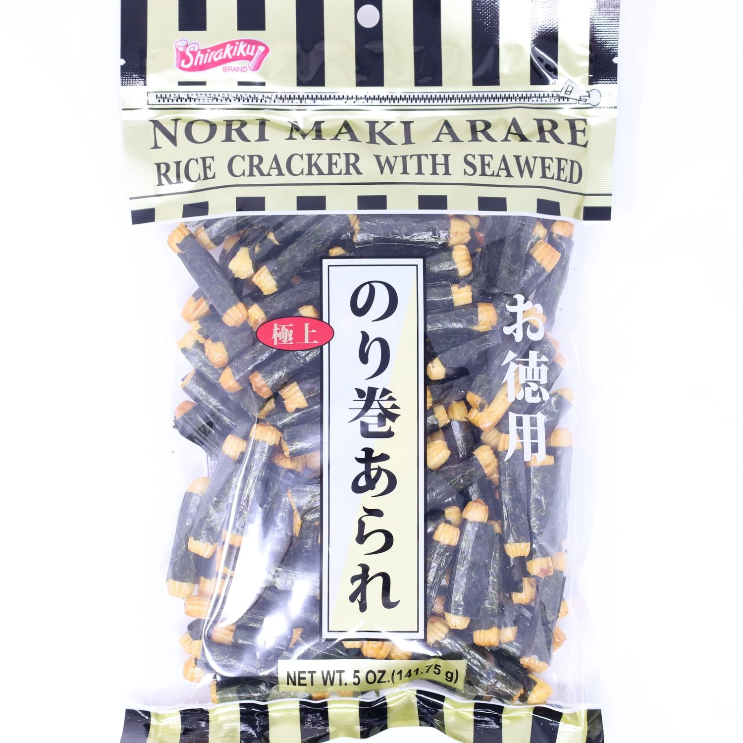 Shirakiku - Nori Maki Arare (rice crackers with seaweed) 5.0 Oz.