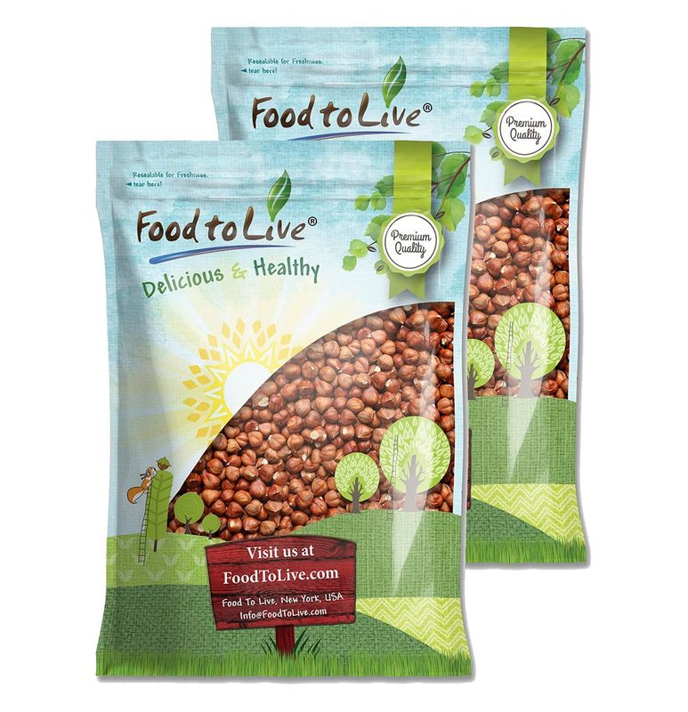 Food to Live - Raw Hazelnuts, 18 Pounds Filberts, Whole Nuts, No Shell, Unsalted, Kosher, Vegan, Bulk. Wholesome Snack. Rich in Vitamin E. Great for Baking, Trail Mixes, as a Topping.