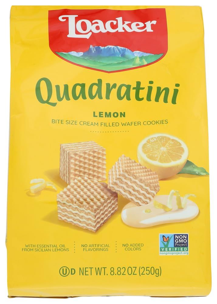 Loacker Quadratini Lemon Wafers 8.82 oz each (1 Item Per Order)