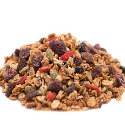 Gerbs Super 5 Fruit Granola, 2 LBS - Top 14 Food Allergy Free &amp; Non GMO - Unsulfured &amp; Keto Safe - Cranberry, Blueberry, Goji Berry, Cherry, Raisin