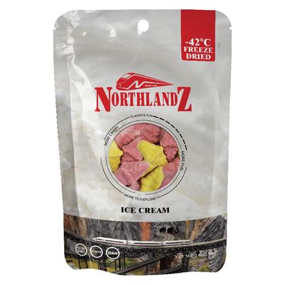 NORTHLANDZ Freeze Dried ICE CREAM | Creamy &amp; Crunchy Treat | Mango, Strawberry, and Vanilla Flavors 1oz (30g) | Made with Coconut &amp; Rice Milk | Unique Snack