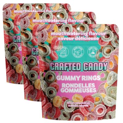 Candy Variety Pack - Peach Hearts, Cola Bottles, Gummy Bears &amp; Gummy Rings | Irresistible Assorted Gummies | Perfect for Snacks, Parties, &amp; Gifts, Crafted Candy