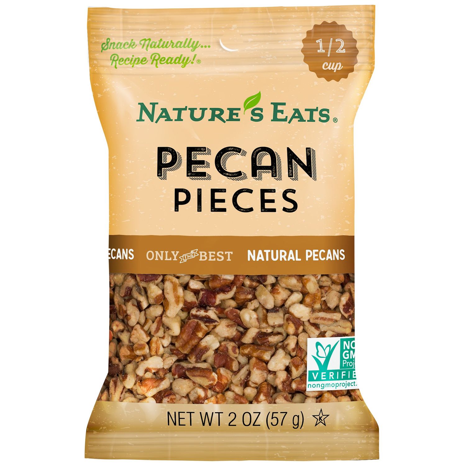 Nature&#39;s Eats Pecan Pieces, 2 Ounce (Pack of 12)