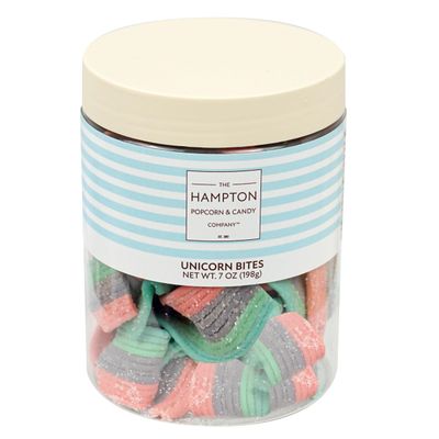 Gummy Unicorn Belt Bites, 7 Ounce Jar, The Hampton Candy Company