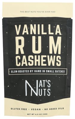 Nat&#39;s Nuts Vanilla Rum Cashews, 4 OZ