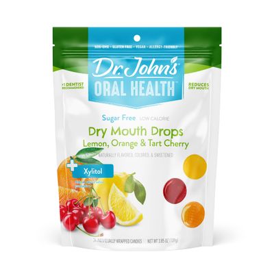 Dr. Johns Oral Health Sugar Free Candy, Healthy Dry Mouth Drops with Zero Sugar, Low Calorie Snacks, Keto Friendly Hard Candy Sweets, Assorted Flavors, 24 Count, 3.85 OZ