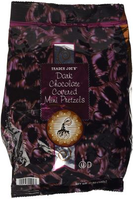 Trader Joes Dark Chocolate Covered Mini Pretzels (12 Oz) - PACK OF 2