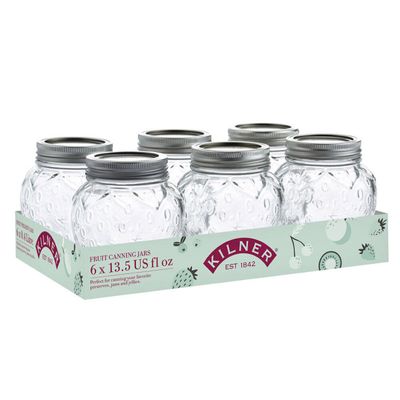 Rayware 6037373 Strawberry Canining Jar Pack of 6