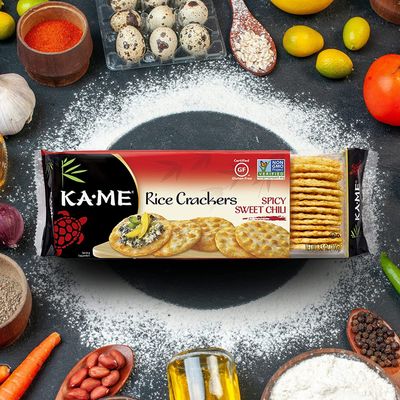 Ka-Me Rice Crackers Gluten Free And Non GMO Verified - Spicy Sweet Chili (4 Pack)