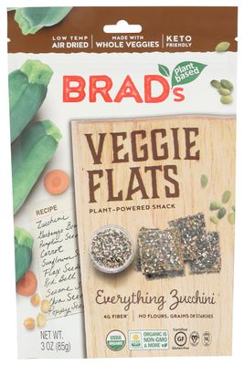 Brad&#39;s Raw Organic Everything Zucchini Veggie Flats, 3 OZ