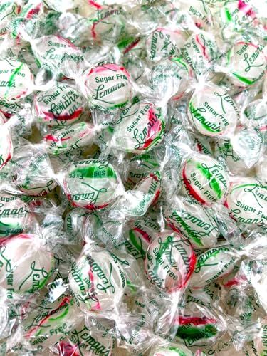 Premium Leamans Sugar Free Keto Mint Flavored Buttons Hard Candies 1 Lb Individually Wrapped, Gluten-Free, Vegan Diabetic Low Carb Snacks (16 oz)