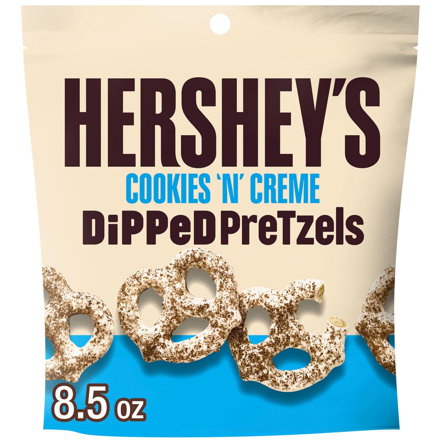 HERSHEY&#39;S Cookies &#39;n&#39; Creme Dipped Pretzels Bag, 8.5 oz
