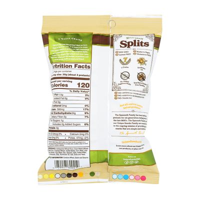 Unique Snacks Multi-Grain Splits Pretzel, Delicious Homestyle Baked Snack Bags, Vegan, OU Kosher, and Non-GMO Food, No Artificial Flavor, 2.12 Oz. Bag, Pack of 24