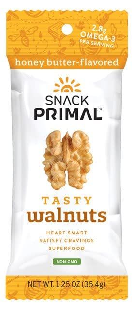Snack Primal - Tasty Honey Butter Flavored Walnut Snack Packs