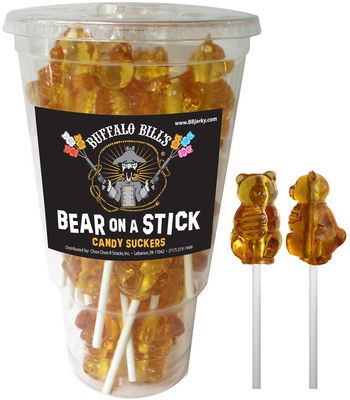 Buffalo Bills Honey Bears On A Stick (24-ct cup wrapped Honey suckers made with real honey)