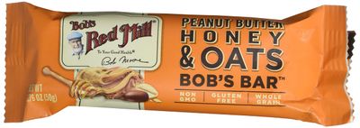 Bobs Red Mill Honey Oat Peanut Butter Bars, 1.76 OZ, Pack Of 12