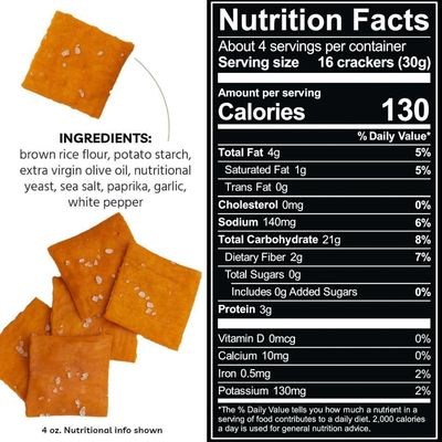 Every Body Eat Cheese-less Snack Thins, Gluten &amp; Dairy Free, Vegan (1 Pack)