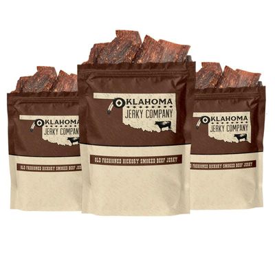 Old Fashioned Hickory Beef Jerky - No Frills Tough and Old Style Dry Beef Jerky - All Natural, Gluten Free, No Added Preservatives and No Added MSG, Healthy Protein Snacks, 2 oz (Pack of 3)