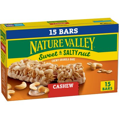 Nature Valley Granola Bars, Sweet and Salty Nut, Cashew, 15 Bars, 18 OZ