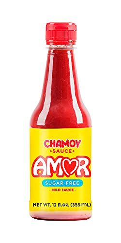 AMOR Chamoy Sauce Bittersweet flavor 2,500 Scoville level Enjoy it with fruits, veggies, snacks, and drinks Kosher, 12 fl Oz bottle