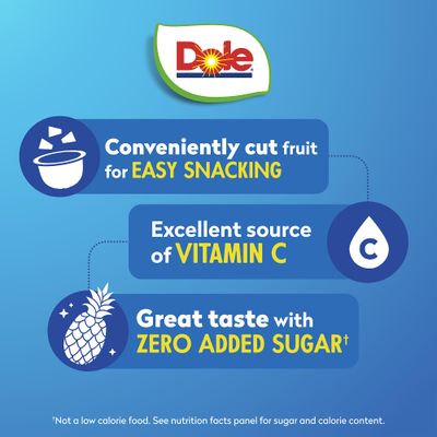 Dole Pineapple Tidbits with No Sugar Added - Dole Fruit Bowls Snacks - 4 oz Fruit Bowls - 12 Pack