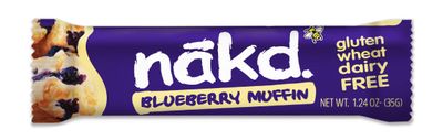 Nakd Bar, Blueberry Muffin Raw Fruit and Nuts, Gluten Free, Vegan, 18 Count18