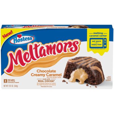 Hostess Meltamors Chocolate Creamy Caramel Snack Cakes (9.31oz Package)
