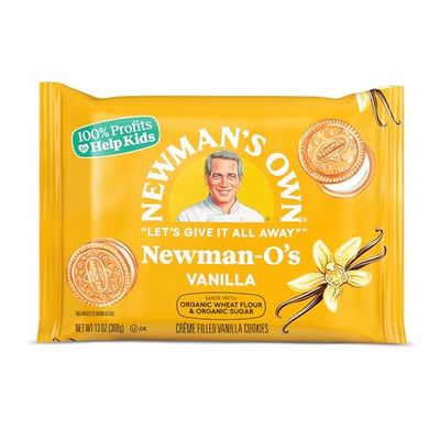 Newman&#39;s Own Newman-O&#39;s, Vanilla CrÃƒÂ¨me Filled Vanilla Cookies, 13 Ounce (Pack of 6)