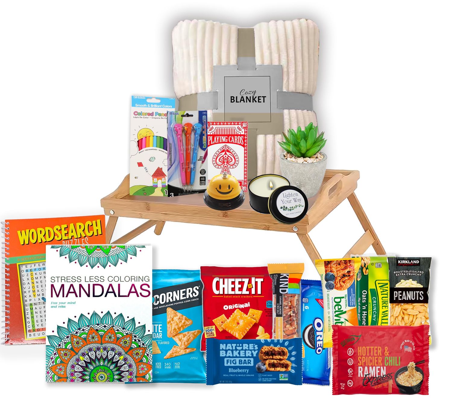 The Ultimate GET WELL soon Gift Basket | Care Package gift Speedy recovery gift set wbed tray, books, snacks &amp; blanket Feel better soon hospital gift bundle for Man, Woman, Kids Boy Girl Teenager