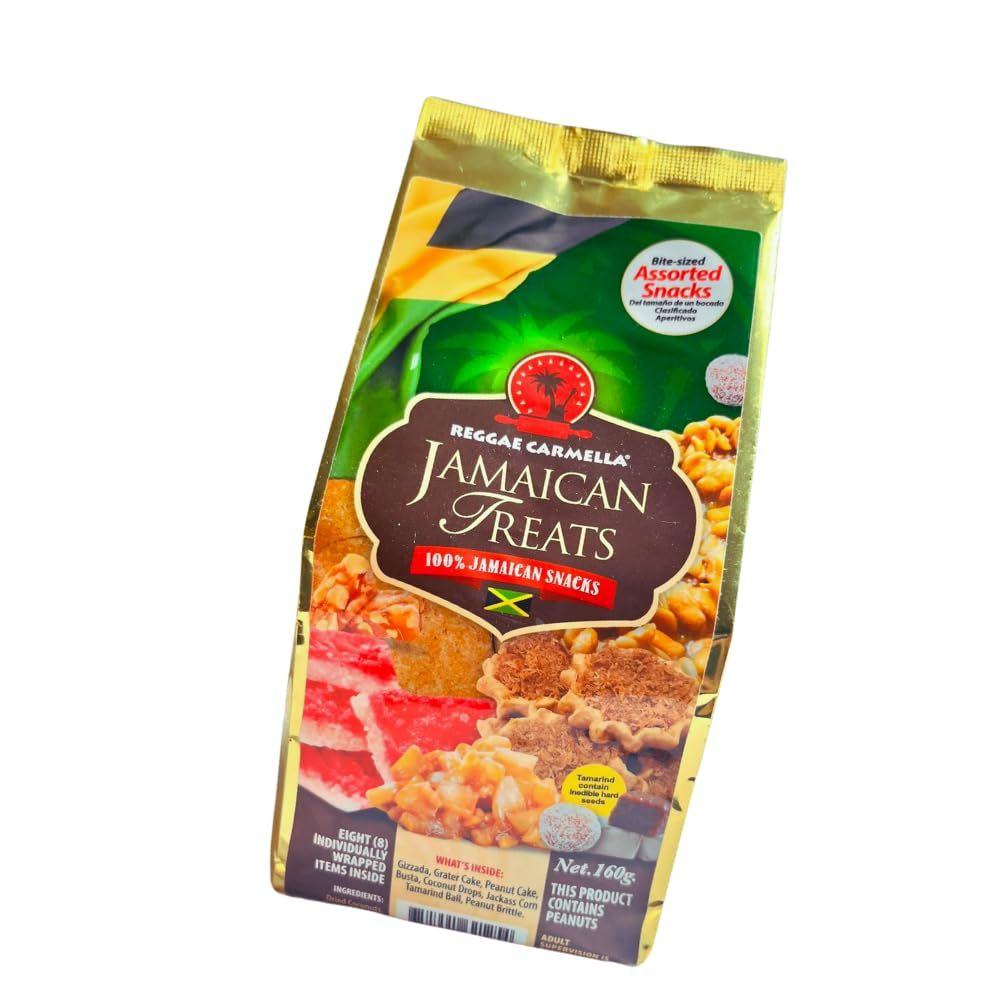 Reggae Carmella(160g)-Jamaican Treats-100% Jamaican Snacks: Premium Gourmet Treats for Stocking Stuffers, Gift Baskets, and Christmas Gifts - Jamaican Snack Gift Collection Delivered to Your Doorstep