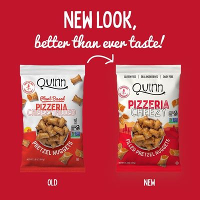Quinn Pizzeria Cheezy Filled Pretzel Nuggets - Made with Real Ingredients, Whole Grain Sorghum, Sea Salt, Vegan, Gluten Free, Dairy Free, Non-GMO - 5.8 Oz (Pack of 8)
