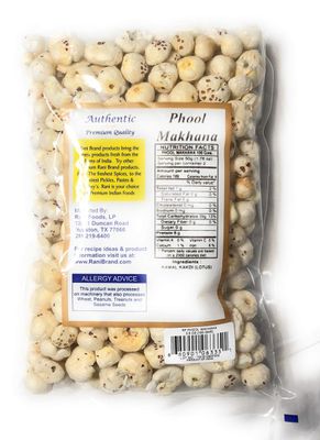 Rani Jumbo Phool Makhana (Fox NutPopped Lotus Seed) Plain Raw Uncooked 3.5oz (100g) All Natural | Vegan | No Colors | Gluten Friendly | NON-GMO | Indian Origin