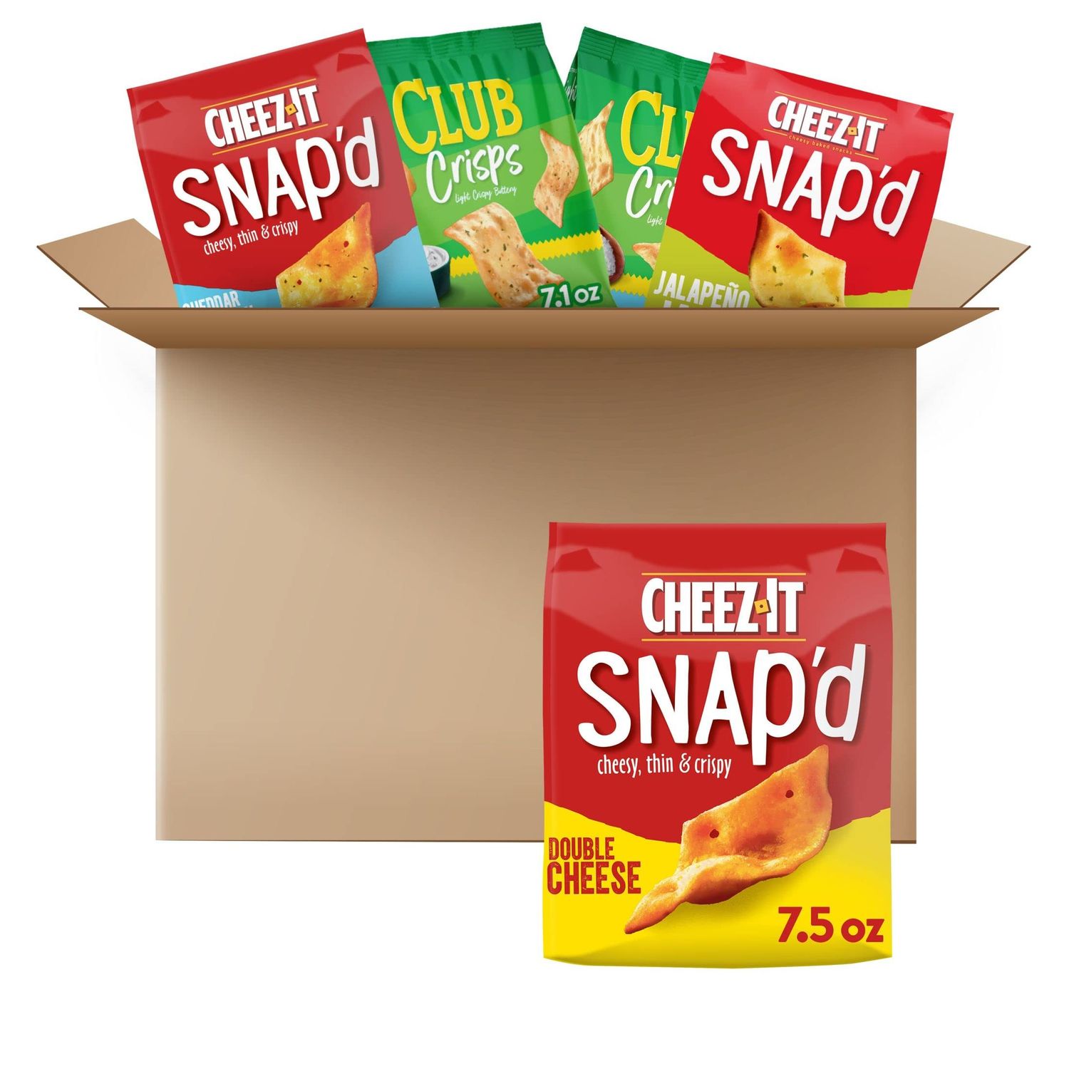 Cheez-It and Club Baked Snacks, Lunch Snacks, Party Snacks, Variety Pack (5 Bags)