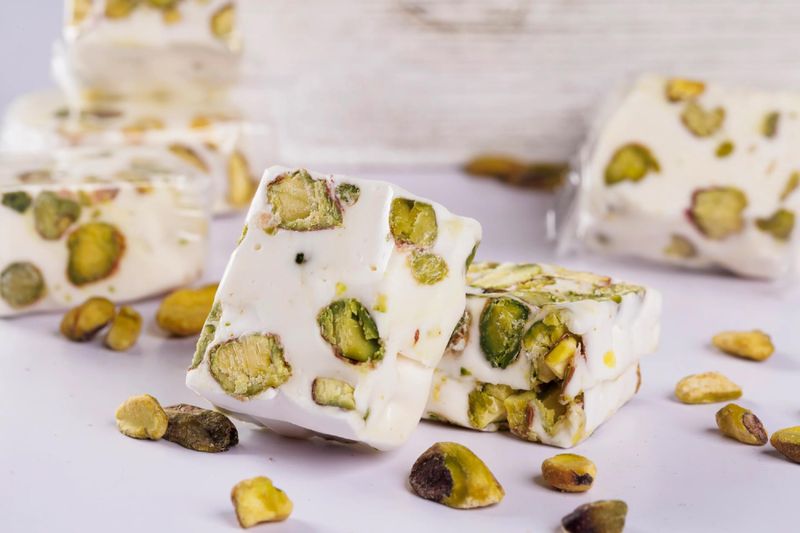 US Snacks Gourmet Pistachio Nougat, Individually Wrapped Soft Nougat Candy (2 Pound (Pack of 1))