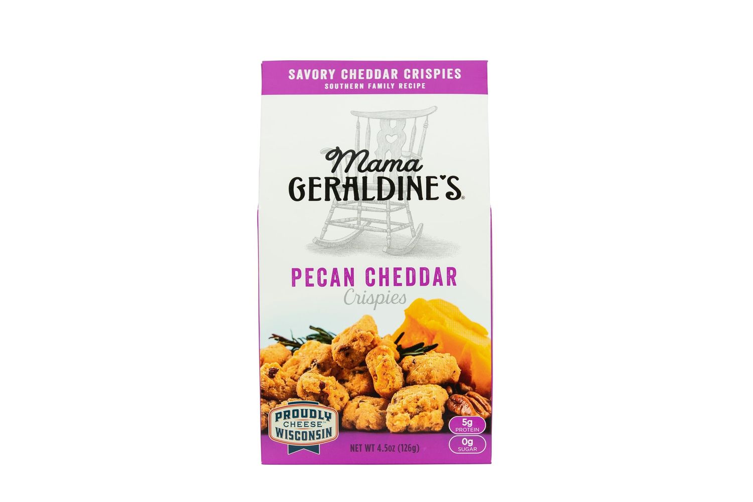 Mama Geraldine&#39;s Pecan Cheddar Crispies | Rosemary Cheese Straws | Crunchy Snacks Crackers | 4.5 oz Party Appetizers | Made in USA