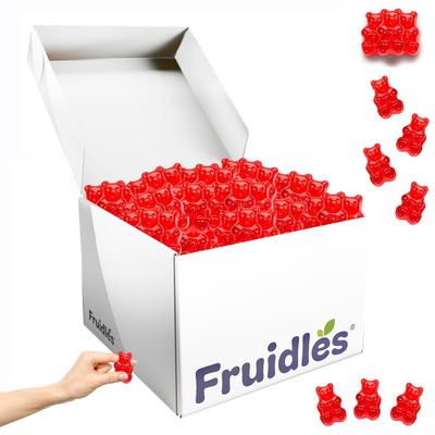 Fruidles Wild Cherry Gummi Bears Candy, Fruit Flavors Gummies, Allergy Friendly, Non-GMO, No Artificial Sweeteners (5 Pounds Bag)
