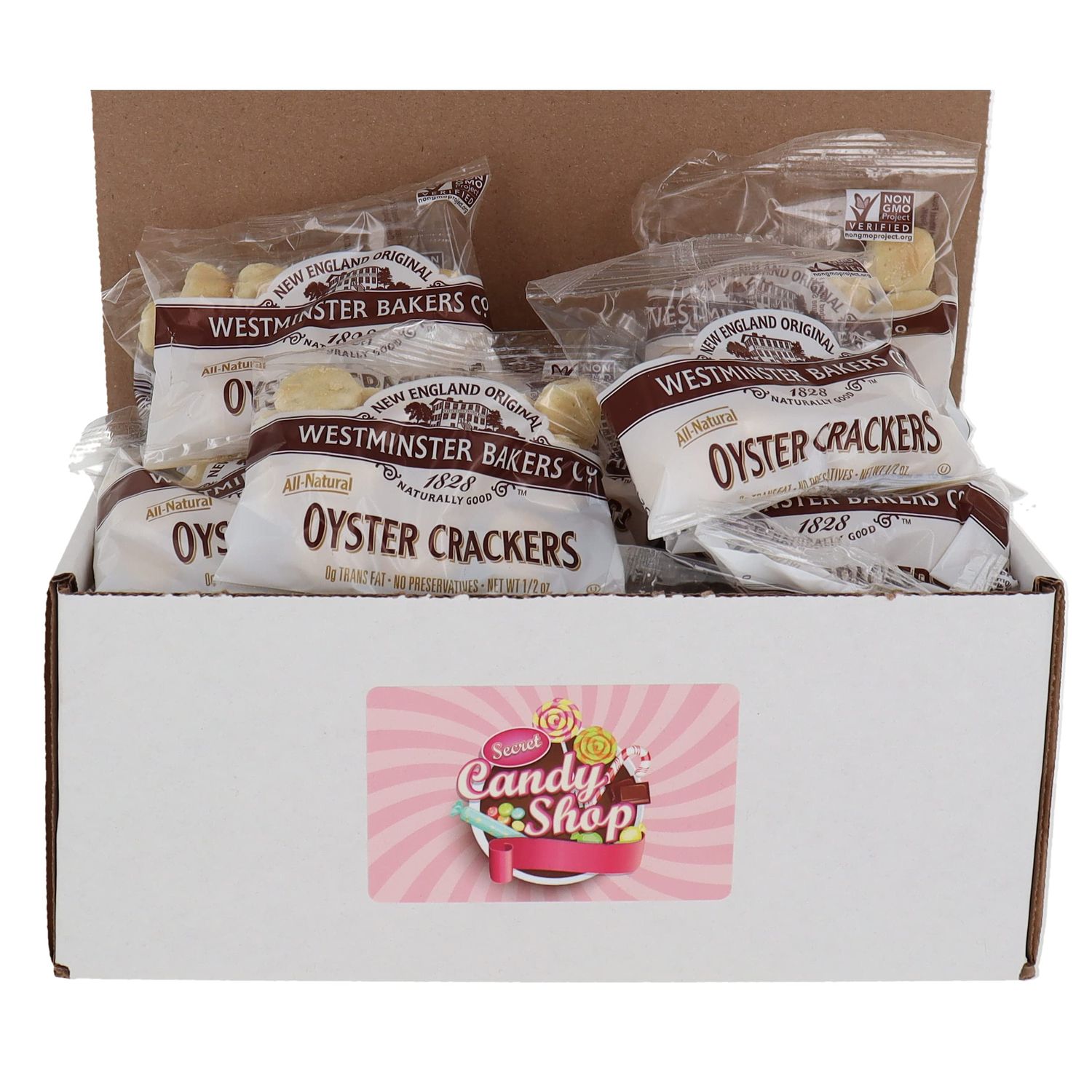 SECRET CANDY SHOP Westminster Bakers Oyster Crackers for Soup &amp; Salad .5oz Bulk in Box (Pack of 25)
