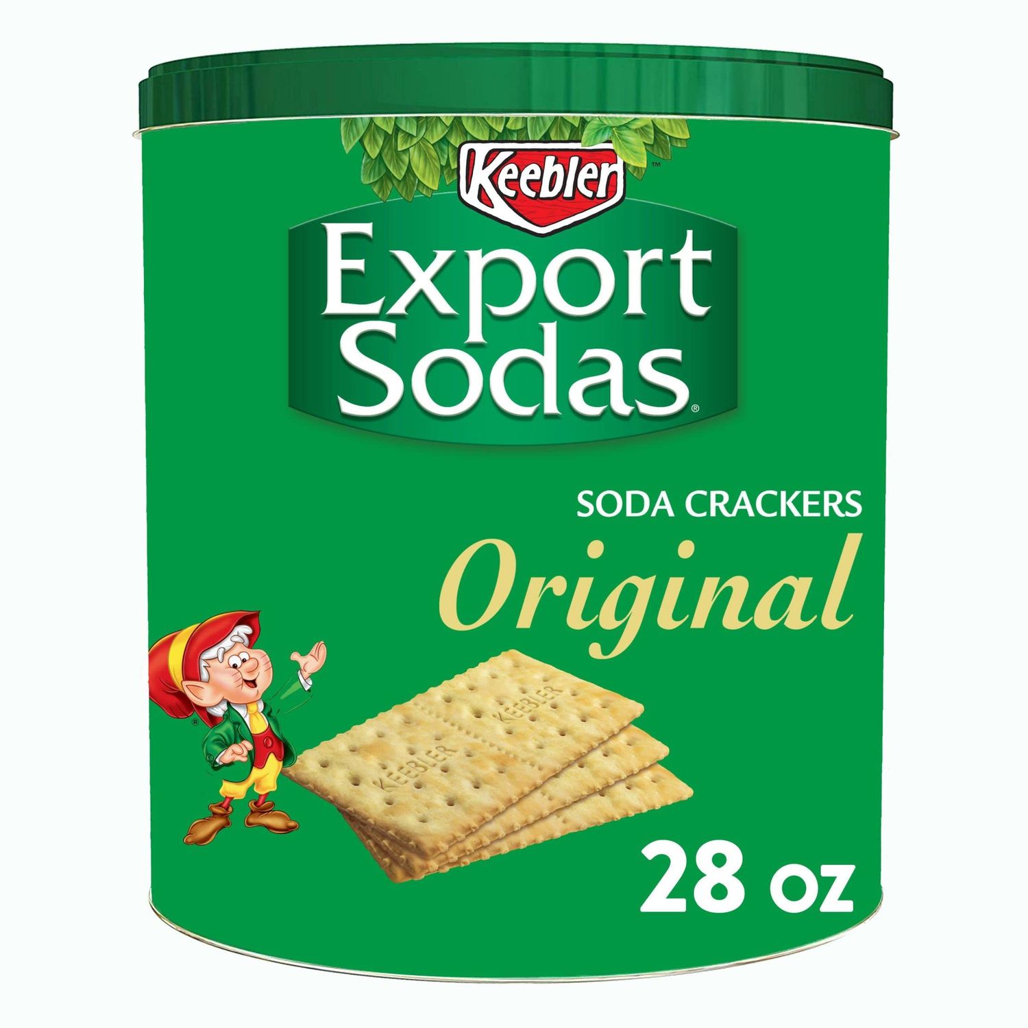 Export Sodas Crackers, Soup Crackers, Lunch Snacks, Original, 28oz Can (1 Can)