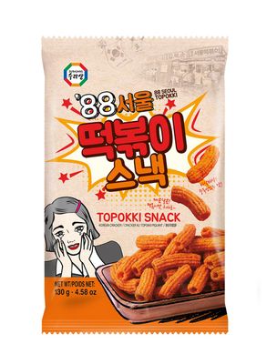 Surasang Tteokbokki Flavored Crispy Chips, Korean Sweet and Spicy Snack, 4.58 oz