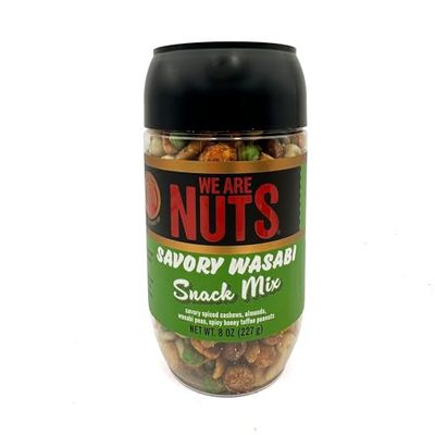 We Are Nuts Specialty Snack &amp; Trail Mix - Savory Wasabi Flavor - 1-Pack On The Go Jar (8 oz.)
