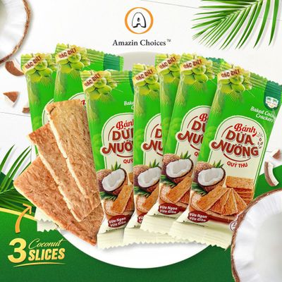 Amazin Choices COCO Crunch Coconut Crackers - Crispy, Delicious Asian Snacks, Non-GMO &amp; Vegan Treats, Perfect for Kids &amp; Adults, Plant-Based Coconut Chips - Snack Viet, Pack of 14 (7.4 Oz)