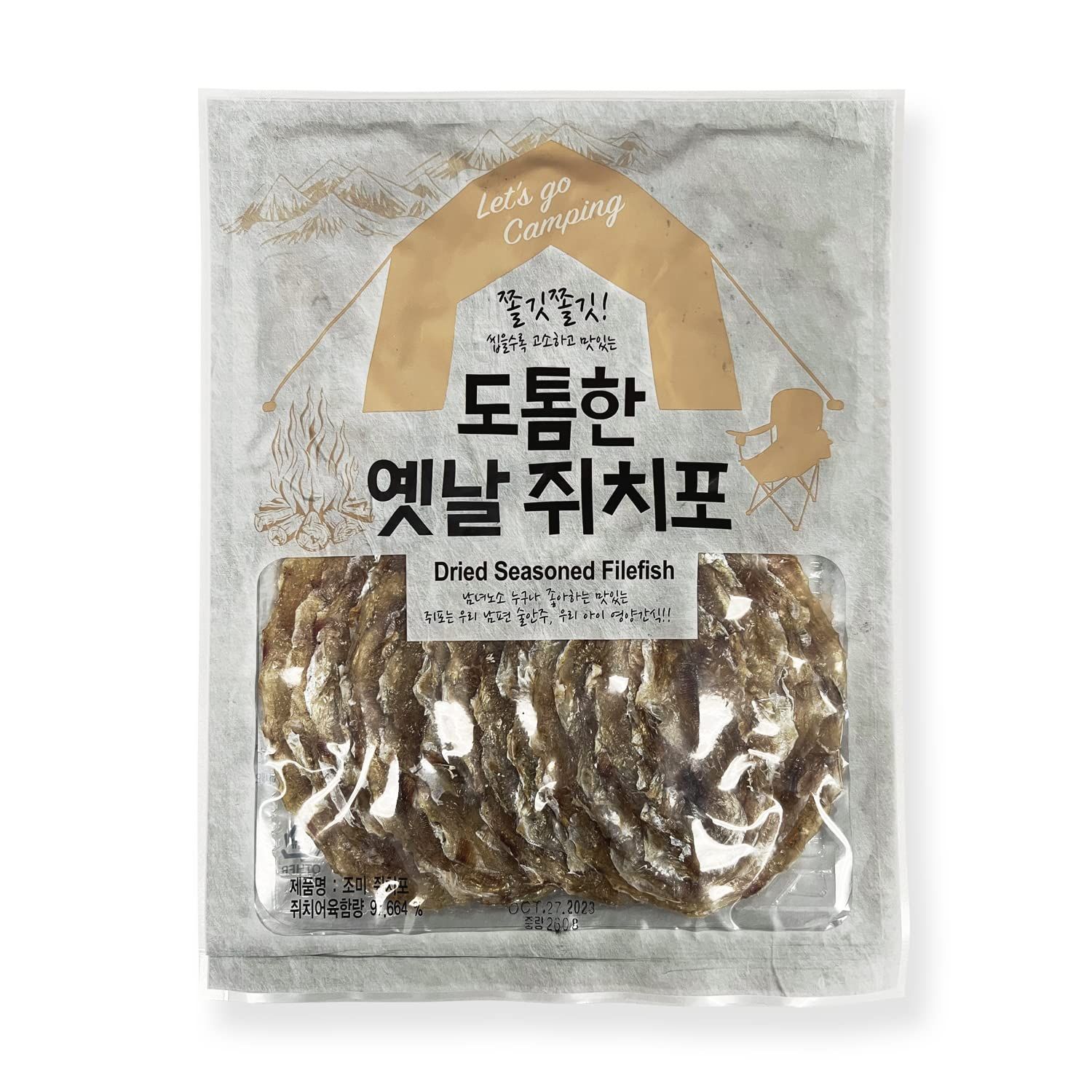 Korean Dried Fish Jerky  Traditional Korean Snacks Seasoned Filefish Fillet 57g of Protein 260g