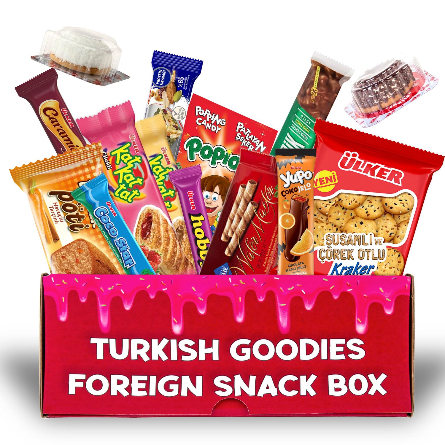 International Snack Box - Snacks From Around The World - Turkish Goodies Snack Care Package For College, Office, Dorm - Different Country Snack Boxes - Foreign Snacks Box -13ct