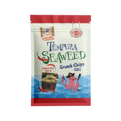 Swashbuckle Snacks Crispy Tempura Seaweed Snack Chips Sweet Chili Flavor 5.29oz (150g), Made in Japan, Otsumami