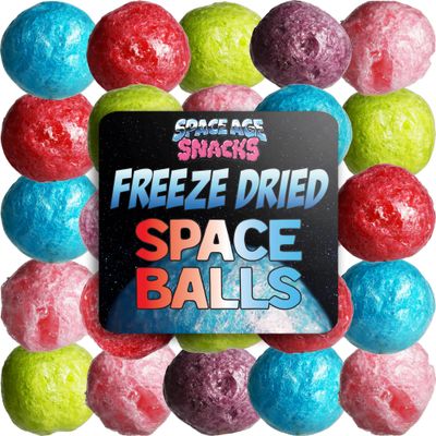 Premium Freeze Dried Space Balls Candy - Space Balls Freeze Dried Candy Shipped in Box for Extra Protection - Freeze Dry Candy Dry Freeze Candy for All Ages (6 Ounce)
