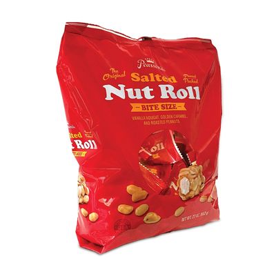 Pearson&#39;s Bite-Size Salted Nut Roll With Caramel Flavor | 23 oz. Bag | Bulk, Individually Wrapped