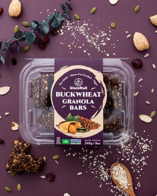 GluteNull Buckwheat Granola Bar - Organic, Gluten Free, Vegan