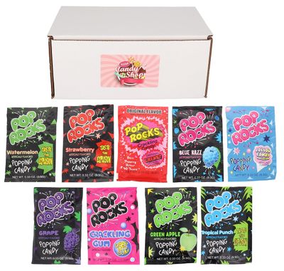 Secret Candy Shop Pop Rocks Pack of 9 Flavors (1 of each flavor, Total of 9)
