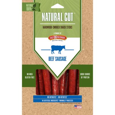 Old Wisconsin Natural Cut Snack Sticks, Beef, 6 Ounce