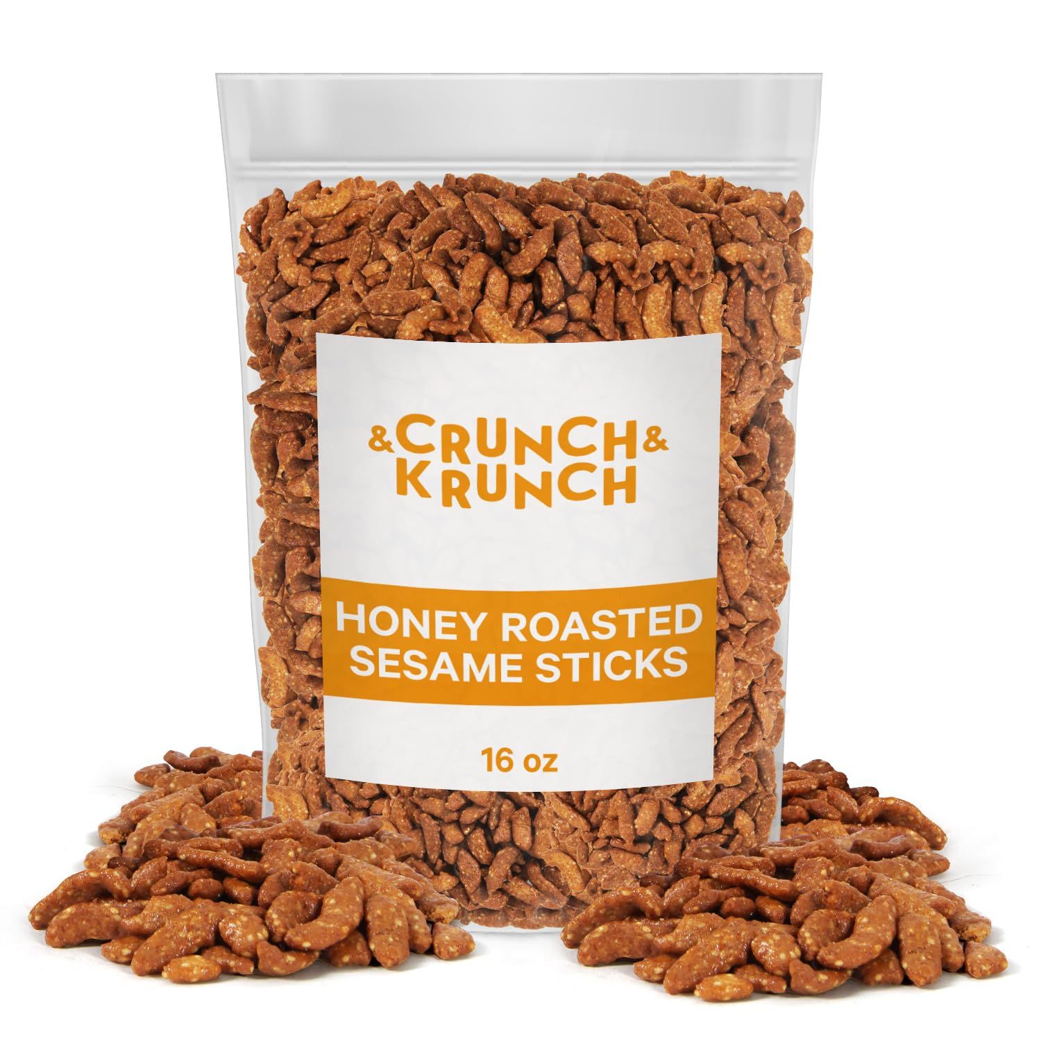 Sesame Sticks Honey Roast Flavor - Delicious and Fresh Local Honey Roasted Snacks with the Perfect Mix of Sweet and Salty Flavor for Midday Snacking, Office On-The-Go Indulgence, 16oz